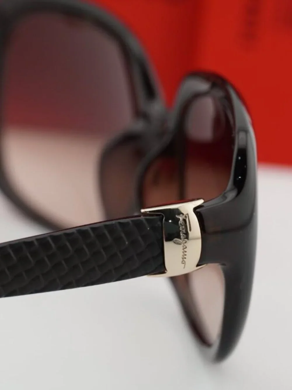 Salvatore Ferragamo SF739SA 210 Rectangle Sunglasses - Brown